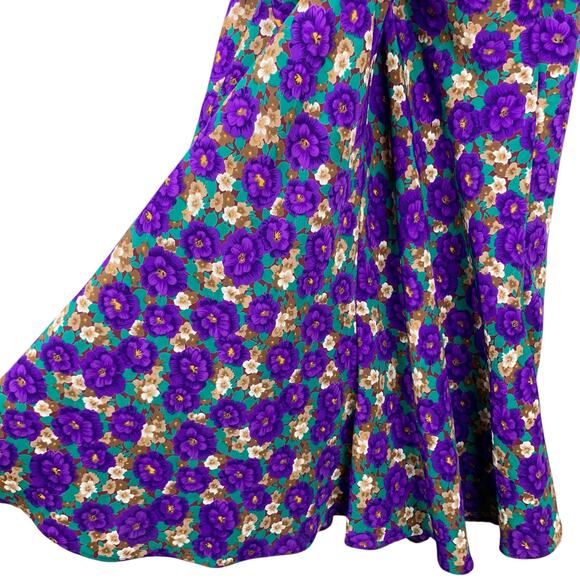 Vintage Jo Intimates Teddy Romper Purple Floral One Piece Cami Shorts Women's S - Picture 8 of 9